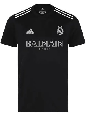 Real Madrid maglia speciale da calcio x balmain divisa da calcio da uomo nera sportiva kit top 2024-2025